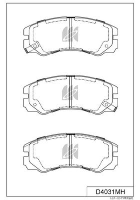 D4031MH MK Kashiyama Комплект тормозных колодок, дисковый тормоз