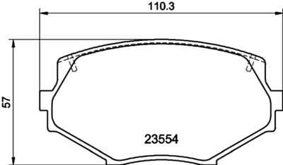 8DB355037011 HELLA PAGID Комплект тормозных колодок, дисковый тормоз