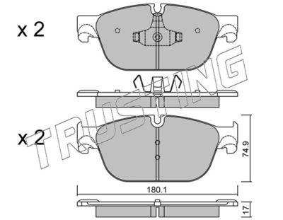 8710 TRUSTING Комплект тормозных колодок, дисковый тормоз