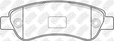 PN0475 NiBK Комплект тормозных колодок, дисковый тормоз