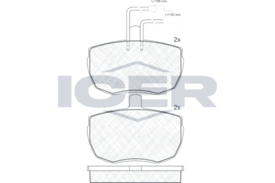180427 ICER Комплект тормозных колодок, дисковый тормоз