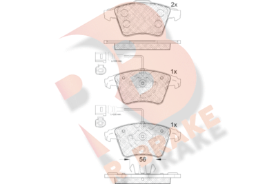 RB1777 R BRAKE Комплект тормозных колодок, дисковый тормоз