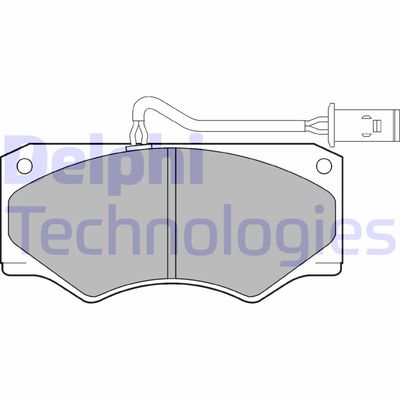 LP833 DELPHI Комплект тормозных колодок, дисковый тормоз