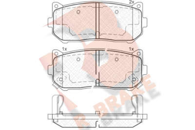 RB1669 R BRAKE Комплект тормозных колодок, дисковый тормоз