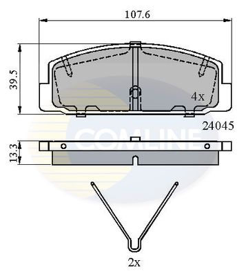 CBP0986 COMLINE Комплект тормозных колодок, дисковый тормоз