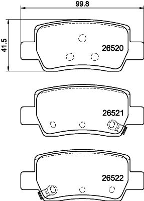 MDB4324 MINTEX Комплект тормозных колодок, дисковый тормоз