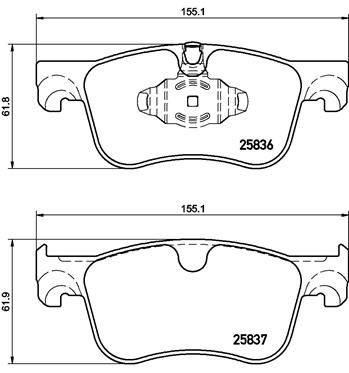 P61116 BREMBO Комплект тормозных колодок, дисковый тормоз