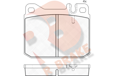 RB0197 R BRAKE Комплект тормозных колодок, дисковый тормоз