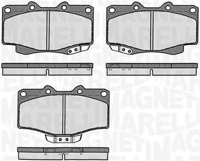 363916060401 MAGNETI MARELLI Комплект тормозных колодок, дисковый тормоз