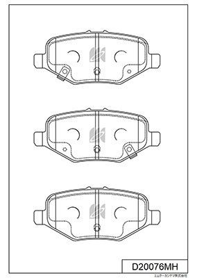 D20076MH MK Kashiyama Комплект тормозных колодок, дисковый тормоз