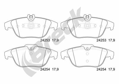 242530070200 BRECK Комплект тормозных колодок, дисковый тормоз