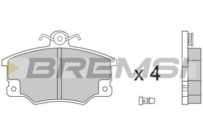 BP2268 BREMSI Комплект тормозных колодок, дисковый тормоз