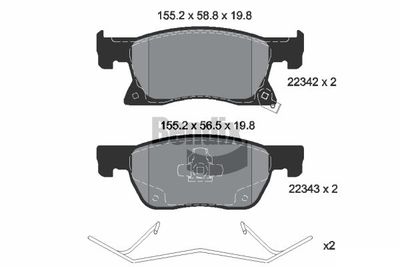 BPD1291 BENDIX Braking Комплект тормозных колодок, дисковый тормоз