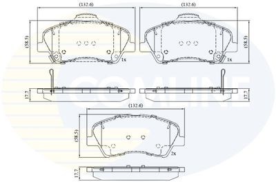 CBP32419 COMLINE Комплект тормозных колодок, дисковый тормоз