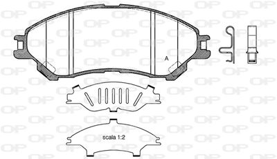 BPA158902 OPEN PARTS Комплект тормозных колодок, дисковый тормоз