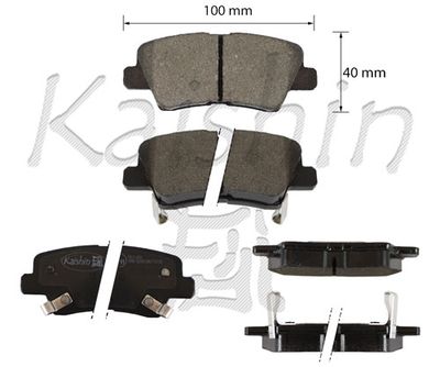 FK11355 KAISHIN Комплект тормозных колодок, дисковый тормоз