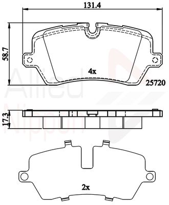 ADB02256 COMLINE Комплект тормозных колодок, дисковый тормоз