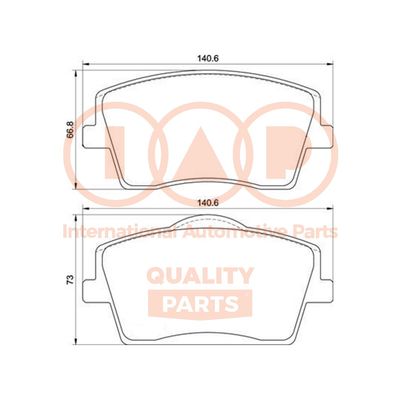 70456041 IAP QUALITY PARTS Комплект тормозных колодок, дисковый тормоз