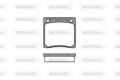 P167300 WOKING Комплект тормозных колодок, дисковый тормоз