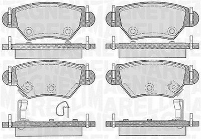 363916060357 MAGNETI MARELLI Комплект тормозных колодок, дисковый тормоз