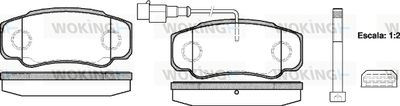 P861302 WOKING Комплект тормозных колодок, дисковый тормоз
