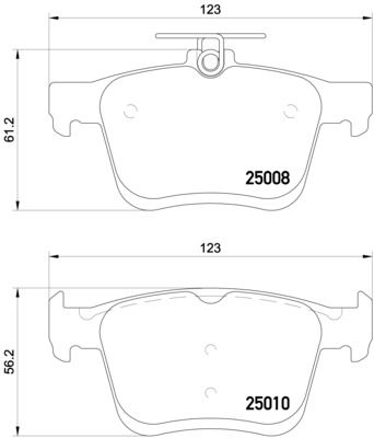 P85125X BREMBO Комплект тормозных колодок, дисковый тормоз