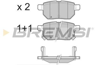 BP3485 BREMSI Комплект тормозных колодок, дисковый тормоз