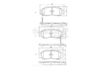 H02542 ASHUKI by Palidium Комплект тормозных колодок, дисковый тормоз