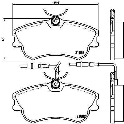 P68023 BREMBO Комплект тормозных колодок, дисковый тормоз