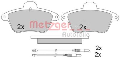 1170575 METZGER Комплект тормозных колодок, дисковый тормоз