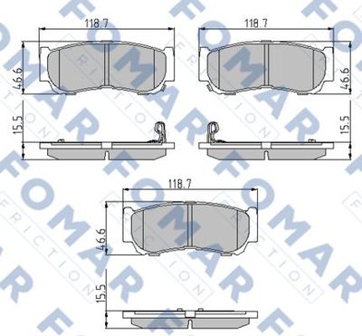 FO872981 FOMAR Friction Комплект тормозных колодок, дисковый тормоз