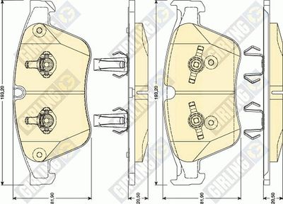 6117942 GIRLING Комплект тормозных колодок, дисковый тормоз