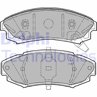 LP1151 DELPHI Комплект тормозных колодок, дисковый тормоз