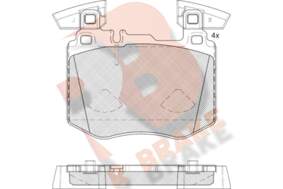 RB2367 R BRAKE Комплект тормозных колодок, дисковый тормоз