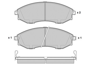 121480 E.T.F. Комплект тормозных колодок, дисковый тормоз