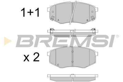 BP3547 BREMSI Комплект тормозных колодок, дисковый тормоз