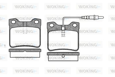 P221322 WOKING Комплект тормозных колодок, дисковый тормоз