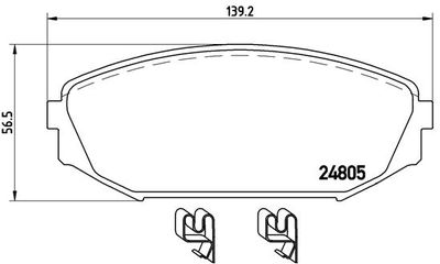 P28049 BREMBO Комплект тормозных колодок, дисковый тормоз