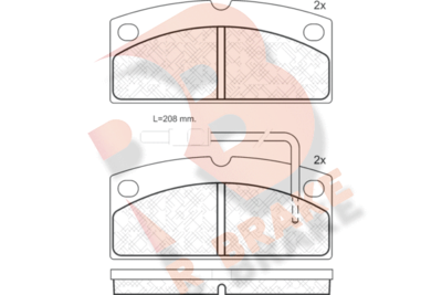 RB1273 R BRAKE Комплект тормозных колодок, дисковый тормоз