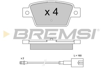 BP3511 BREMSI Комплект тормозных колодок, дисковый тормоз