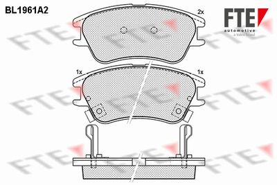 BL1961A2 FTE Комплект тормозных колодок, дисковый тормоз