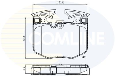 CBP02527 COMLINE Комплект тормозных колодок, дисковый тормоз