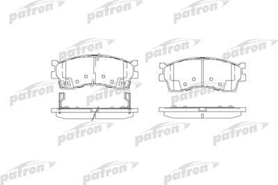 PBP1602 PATRON Комплект тормозных колодок, дисковый тормоз