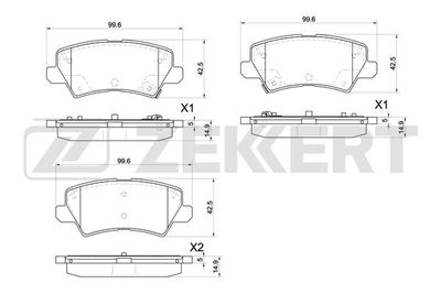 BS1133 ZEKKERT Комплект тормозных колодок, дисковый тормоз