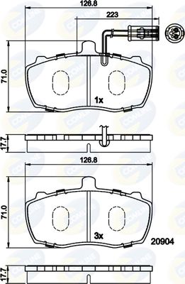 CBP11066 COMLINE Комплект тормозных колодок, дисковый тормоз