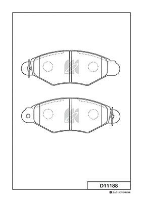 D11188 MK Kashiyama Комплект тормозных колодок, дисковый тормоз