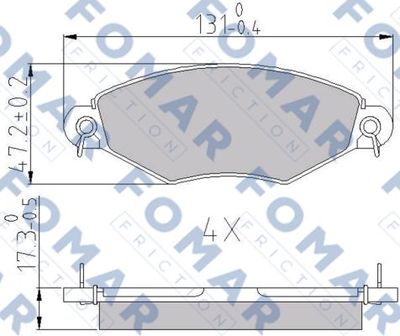 FO688181 FOMAR Friction Комплект тормозных колодок, дисковый тормоз