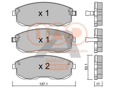 70413210P IAP QUALITY PARTS Комплект тормозных колодок, дисковый тормоз