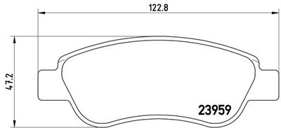 P61081 BREMBO Комплект тормозных колодок, дисковый тормоз