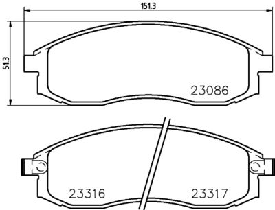 8DB355027421 HELLA PAGID Комплект тормозных колодок, дисковый тормоз